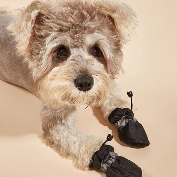 New 4pcs Drawstring Design Non-slip Pet Rain Boots XXL - Picture 1 of 6